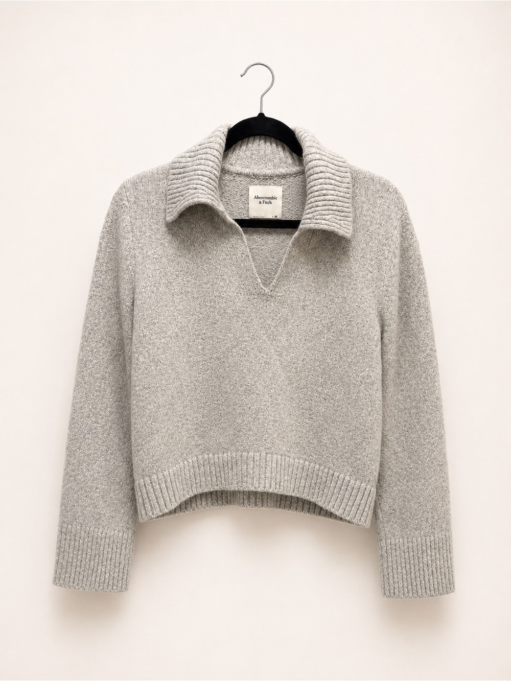 Abercrombie & Fitch Gray Popover top  Sweater Size M EUC